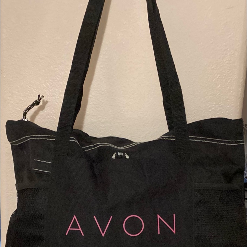 Avon Black and Pink Tote Bag